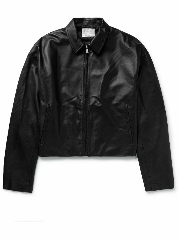 Photo: John Elliott - Cropped Leather Jacket - Black