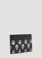 Skull Print Card Holder in Black
