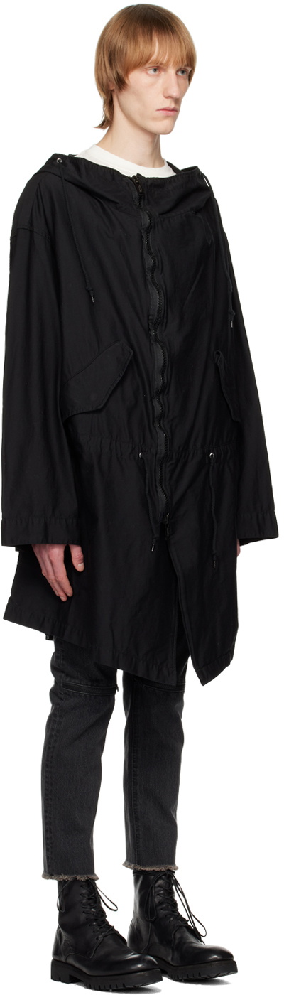 Undercoverism Black Offset Zip Coat