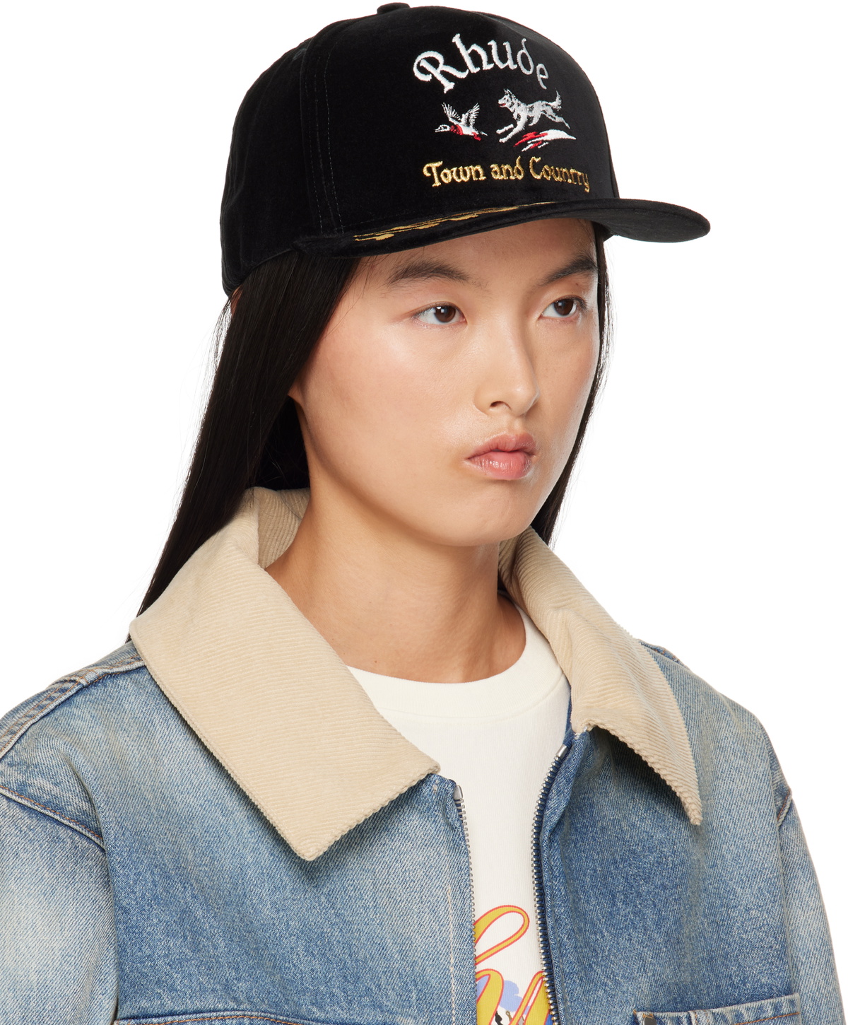Rhude Black Wine Country Souvenir Cap