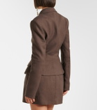 Magda Butrym Peplum linen blazer