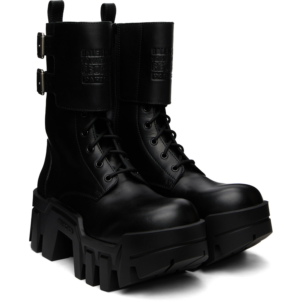 Balenciaga Black Bulldozer Combat Boots