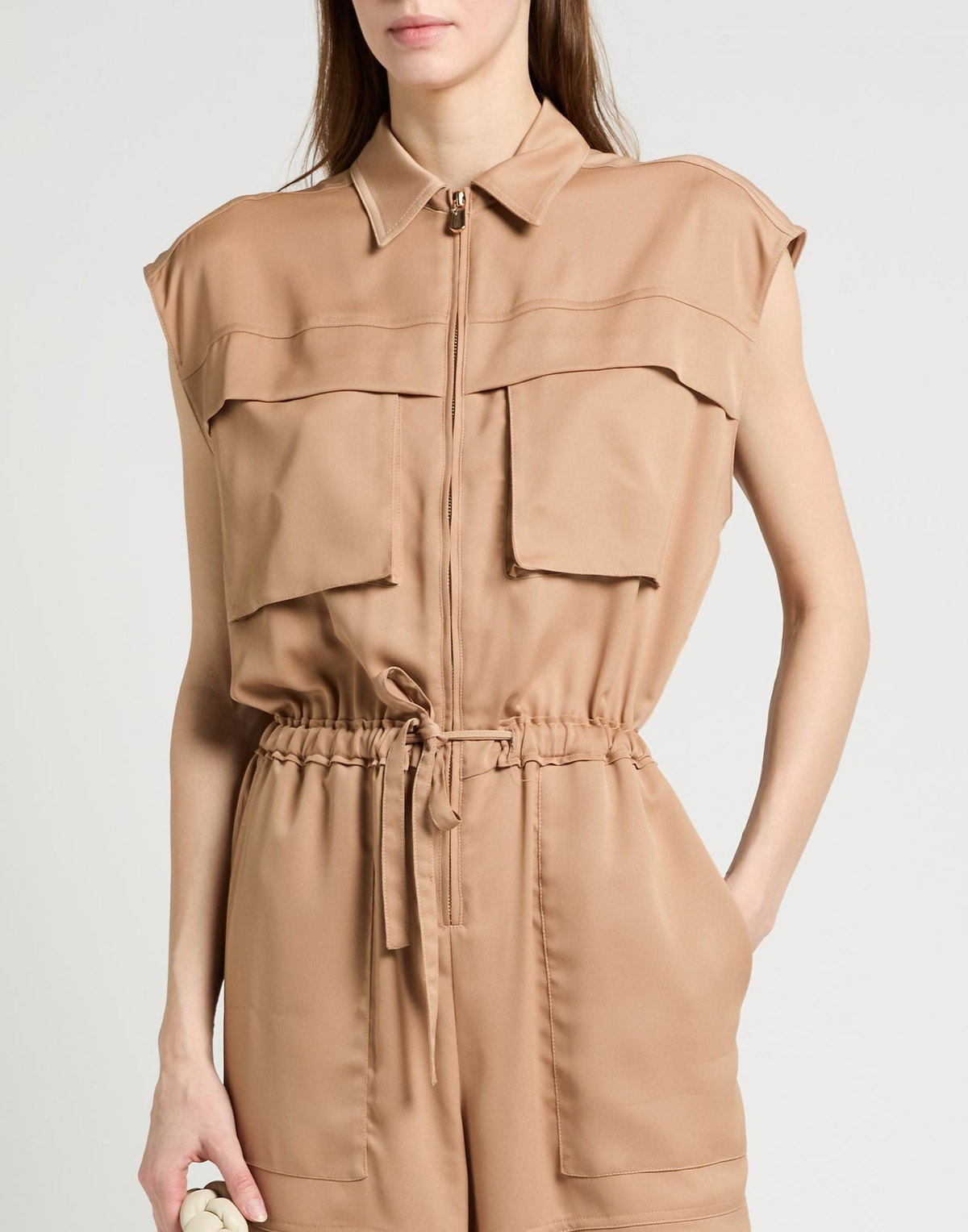 Pinko Womens Jumpsuit Camel