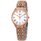 Longines Lyre White Matt Dial Ladies Two Tone Watch L43591117