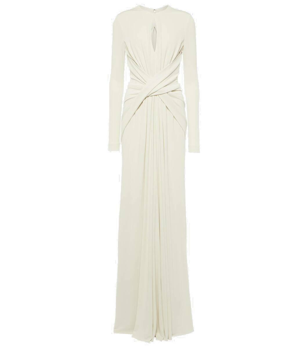 Elie Saab Gathered cutout jersey gown Elie Saab