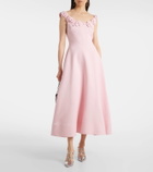 Valentino Crepe Couture floral midi dress