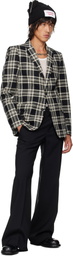 Walter Van Beirendonck Black & Beige Sharp Blazer