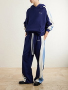 NAHMIAS - Ollie Wide-Leg Striped Cotton-Jersey Sweatpants - Blue
