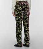 Dries Van Noten - Printed silk-blend pants