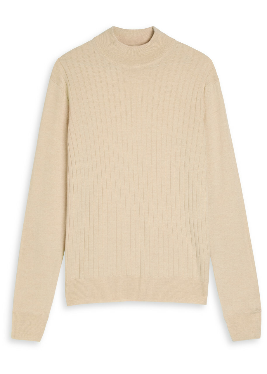 Aurélien Ribbed-knit Wool Jumper Beige