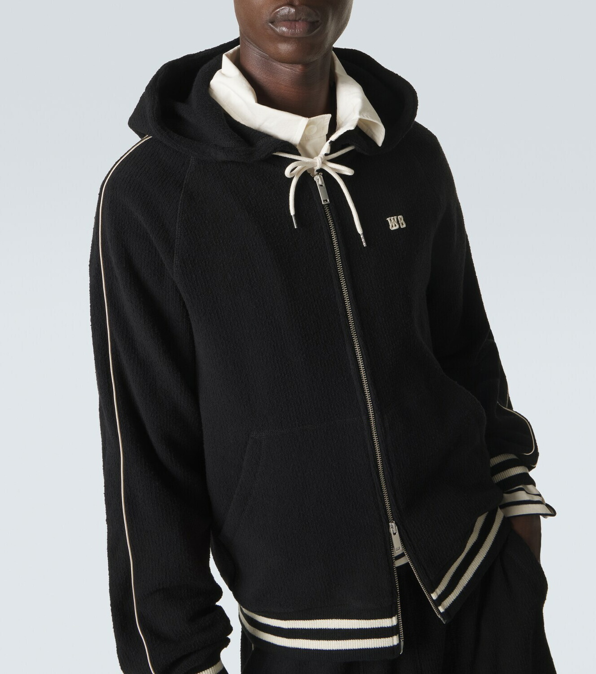 Wales Bonner Prince cotton-blend terry hoodie