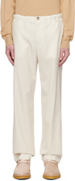Agnona Off-White Drawstring Trousers