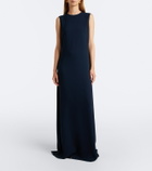 Oscar de la Renta Embellished silk-blend georgette gown