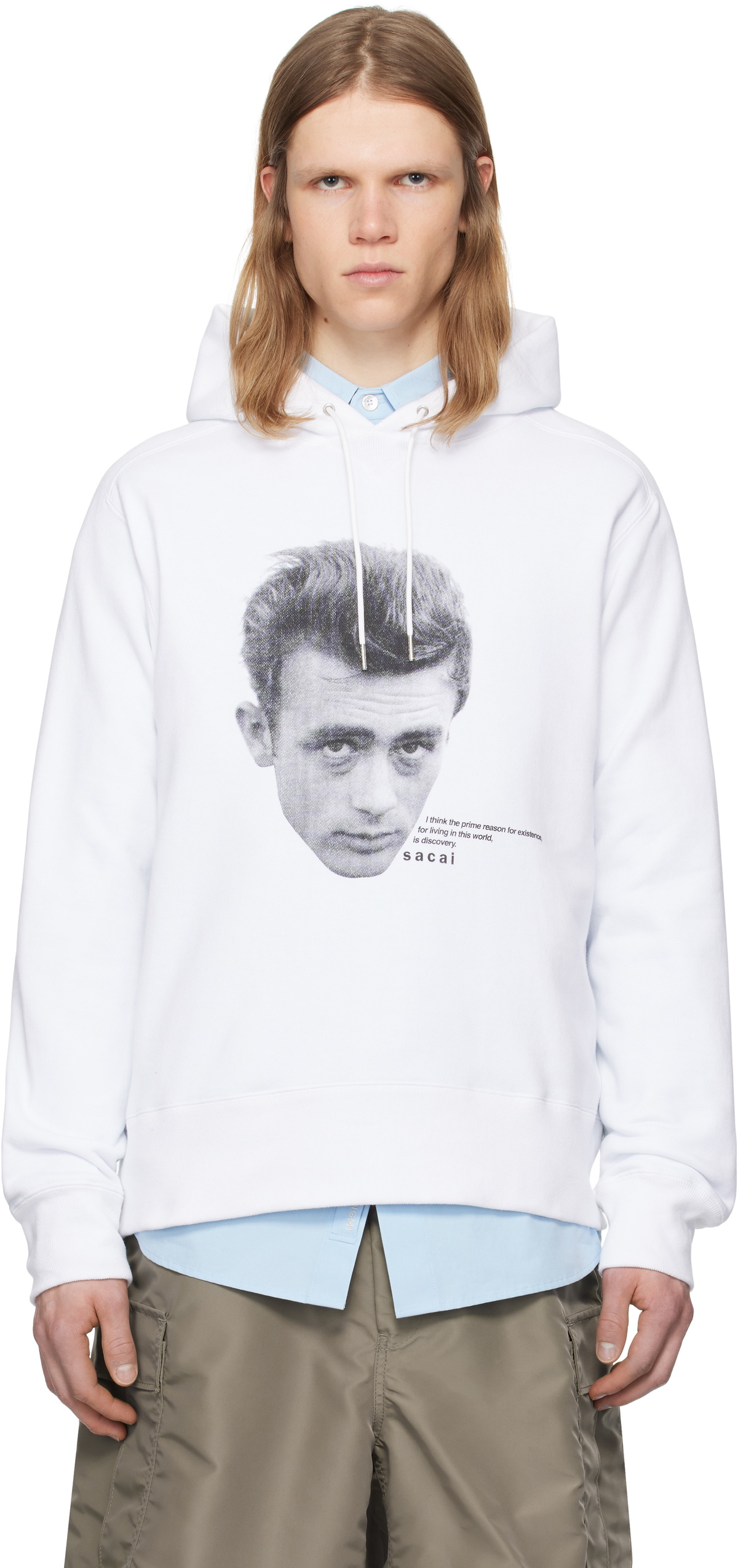 【関税込み】sacai ホワイト James Dean フーディ sacai: White 'James Dean' Hoodie | SSENSE