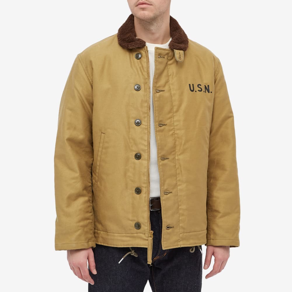 The Real McCoy's Men's N-1 Deck Jacket in Khaki The Real McCoys