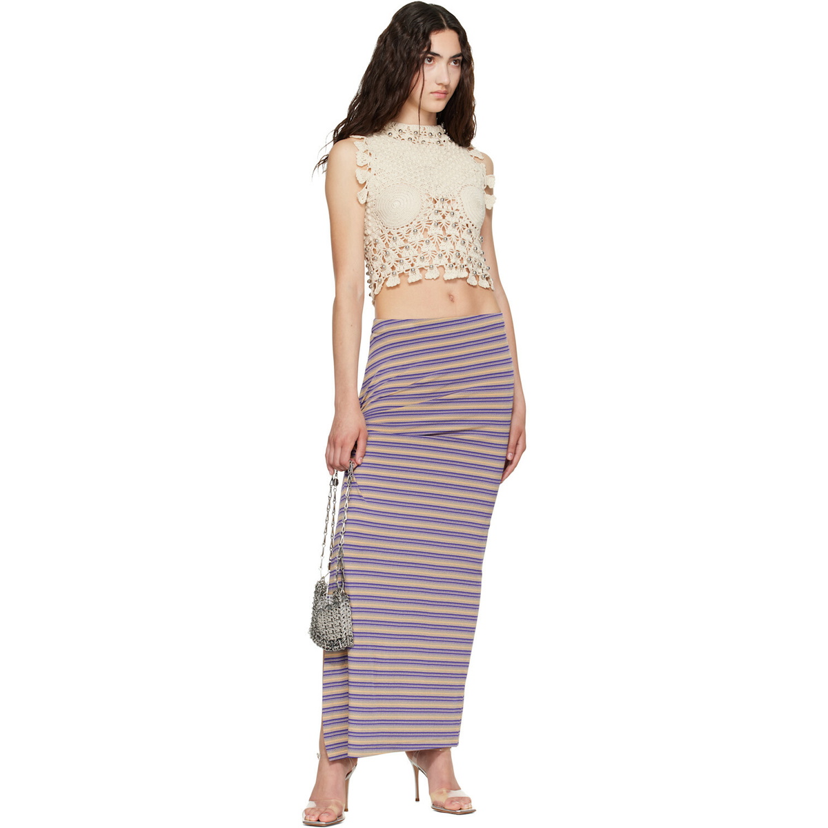 Rabanne Beige Handmade Sleeveless Top