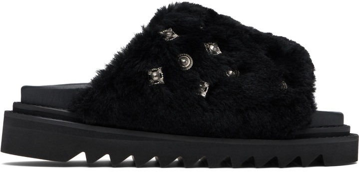 Photo: Toga Virilis Black Shearling Sandals