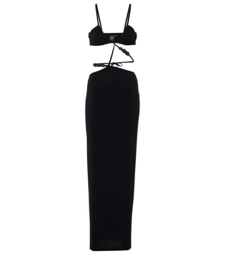 Photo: Christopher Esber Beaded cutout jersey maxi dress