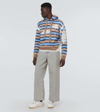 Amiri Staggered Striped mohair and wool-blend hoodie