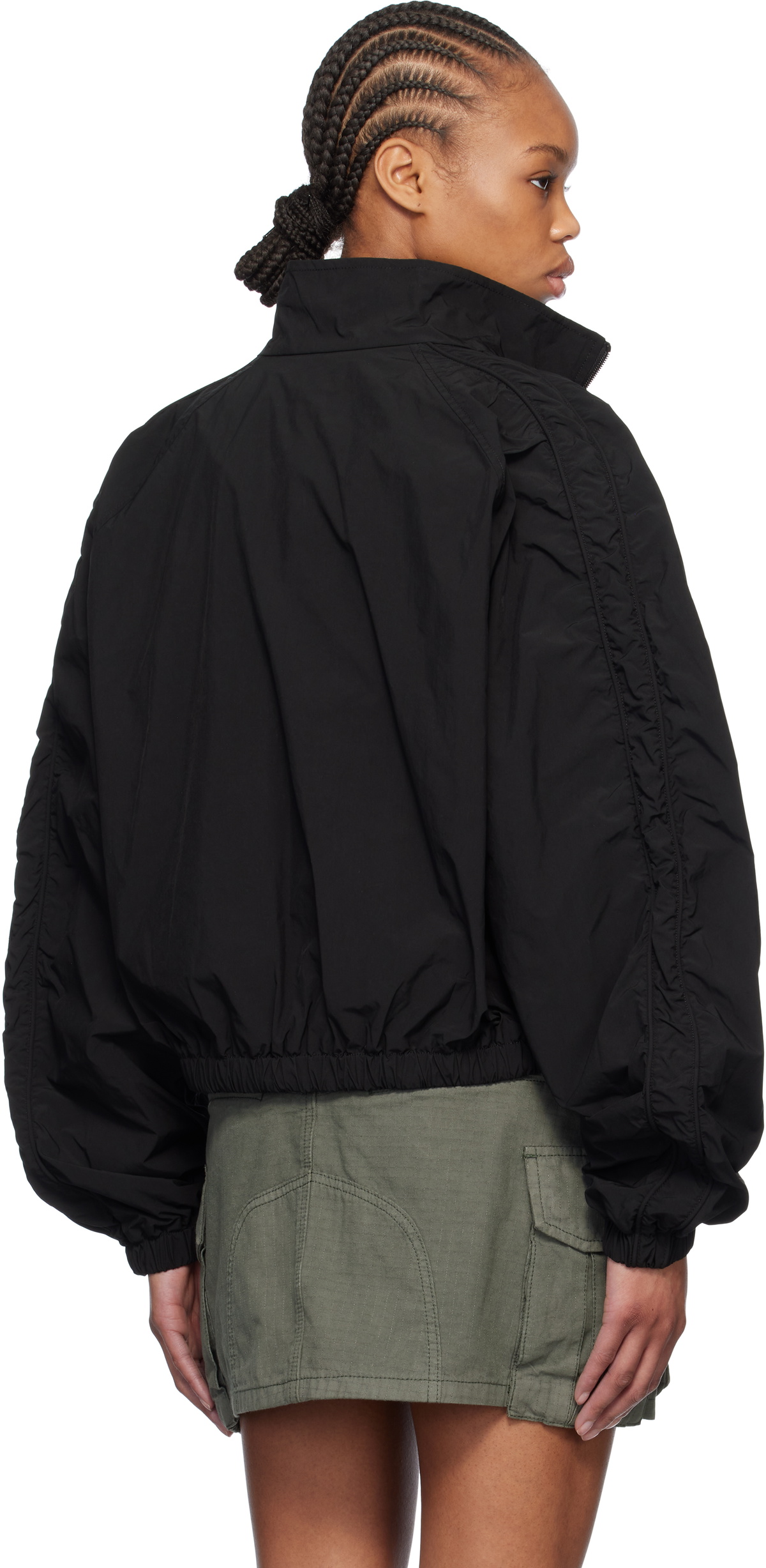 alexanderwang.t Black Ruched Track Jacket
