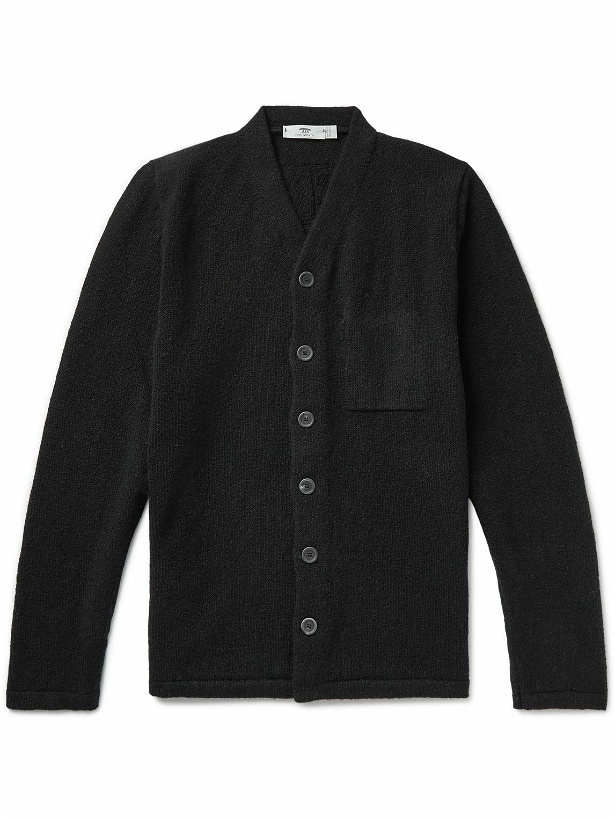Photo: Inis Meáin - High V Merino Wool and Cashmere-Blend Cardigan - Black