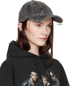 VETEMENTS Black Destroyed Logo Cap