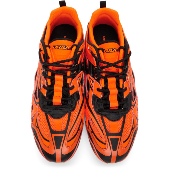 Balenciaga Orange and Black Drive Sneakers Balenciaga