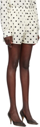 Moschino Off-White Allover Polka Dots Shorts