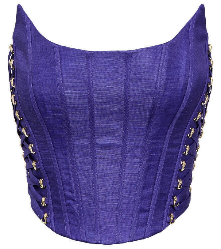 Photo: Zimmermann - Linen and silk corset top