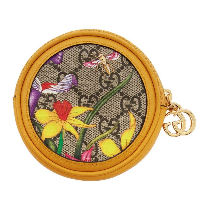 Ophidia GG Floral Leather Coin Purse in Multicoloured - Gucci