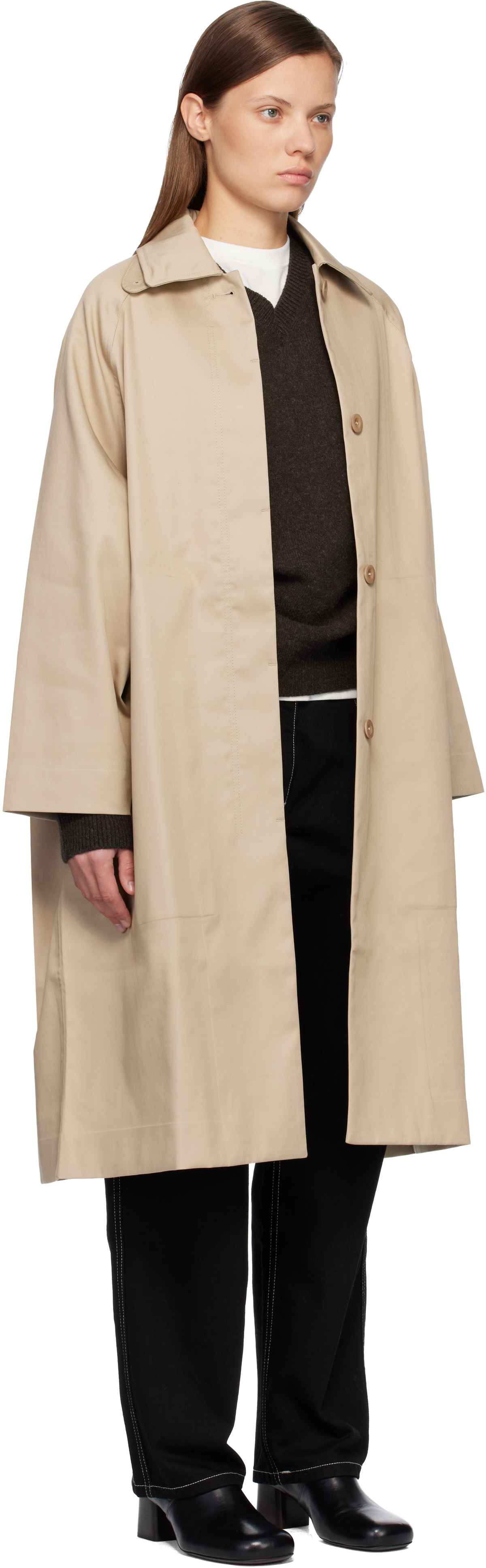 CASEY CASEY Beige Carlyle Trench Coat
