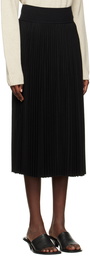 Theory Black Pleated Midi Skirt