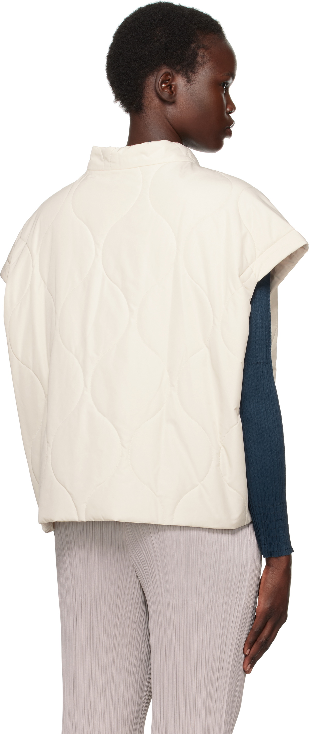 PLEATS PLEASE ISSEY MIYAKE Off-White Asteroid Vest