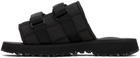 SUICOKE Black MOTO-PUFFab Sandals