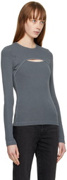 AGOLDE Gray Lyza Long Sleeve T-Shirt