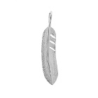 First Arrows Men's Feather Medium Pendant in Silver