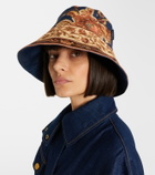 Zimmermann Reversible printed linen bucket hat