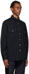 Alexander McQueen Black Patch Denim Shirt