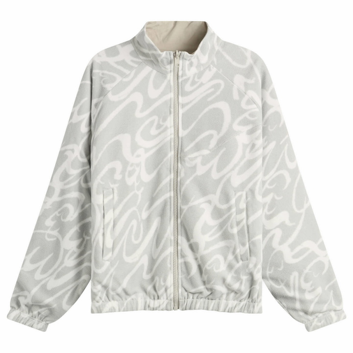 Photo: Dime Men's Reversible Chilling Fleece Jacket in Granite/Bone