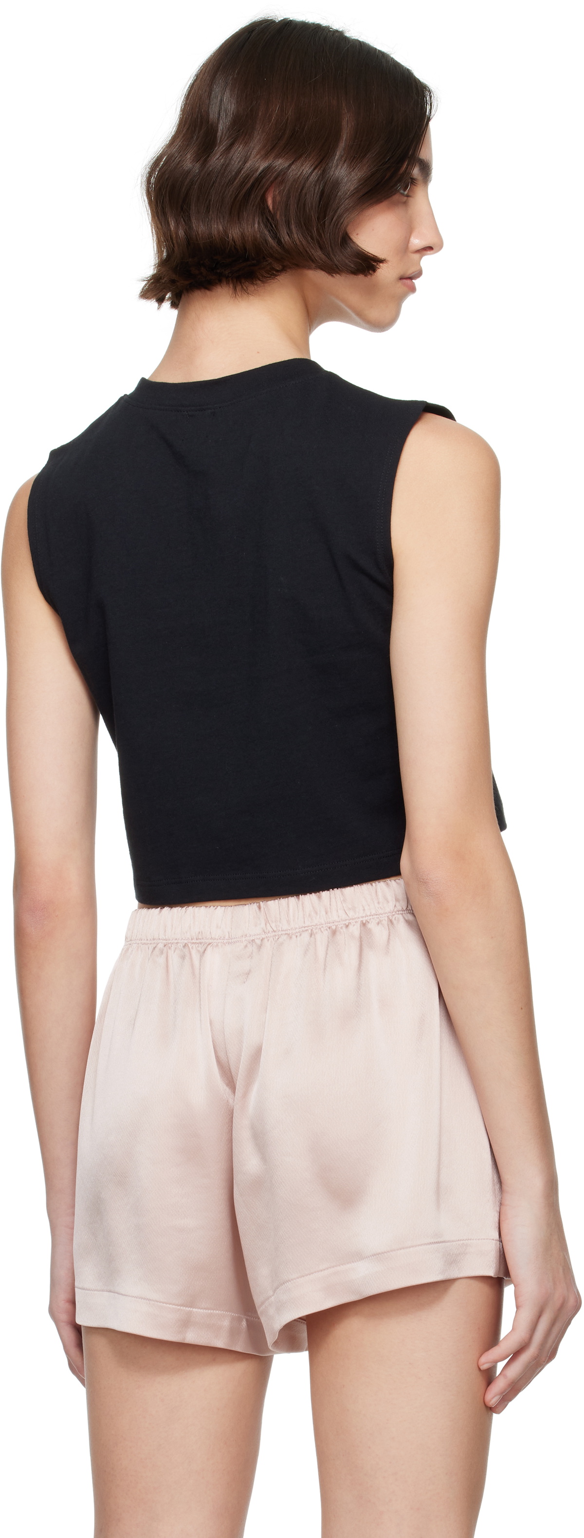 LESET Black Margo Sleeveless Henley