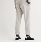 Kiton - Tapered Contrast-Tipped Cashmere Sweatpants - Gray