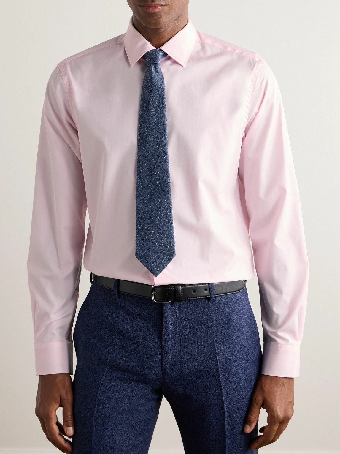 Paul Smith - Slim-Fit Cutaway-Collar Cotton-Poplin Shirt - Pink