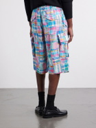 Beams Plus - Beach Straight-Leg Patchwork Checked Cotton Cargo Shorts - Multi