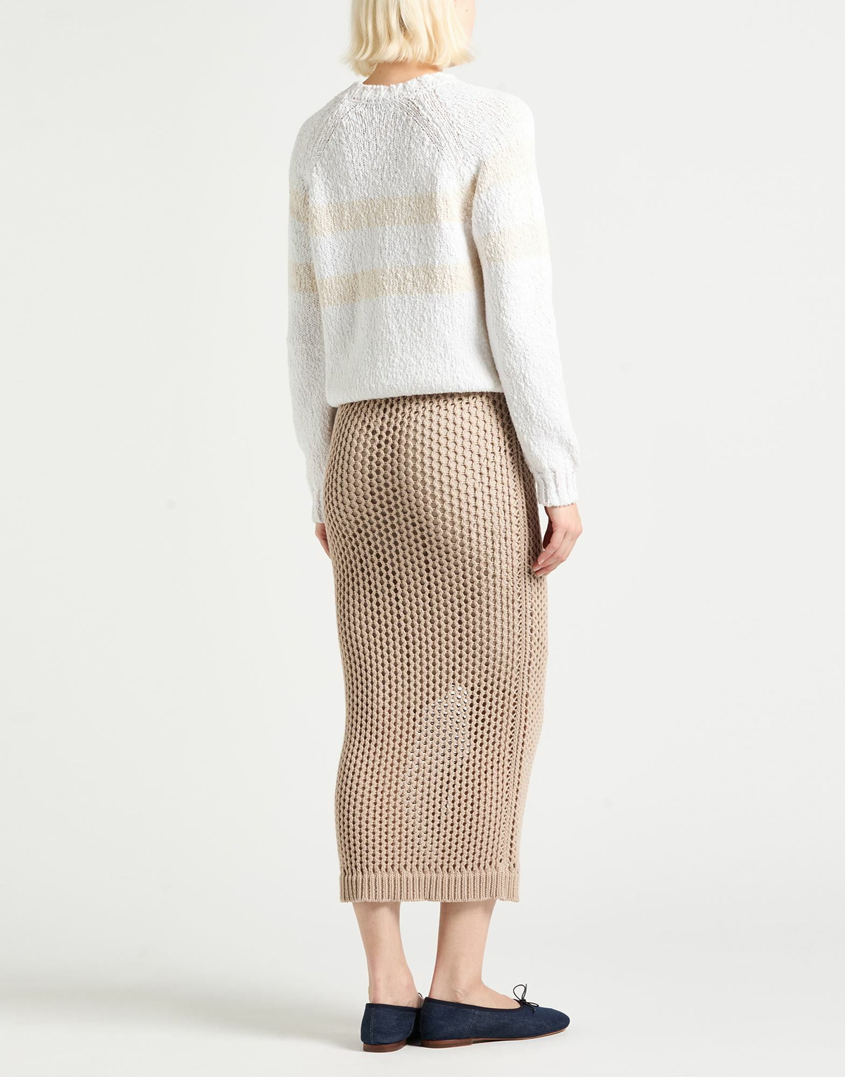 Peserico Womens Midi skirt in Beige