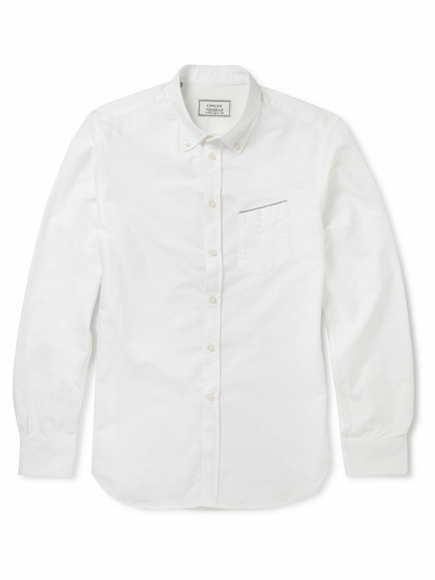 Photo: Officine Générale - Cotton Oxford Shirt - White