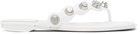 Alexander Wang White Rexa Thong Flat Sandals