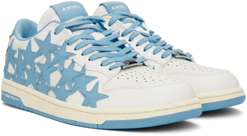 【AMIRI】ブルー＆ホワイト Stars Low スニーカー AMIRI Blue & White Stars Low Sneakers Amiri