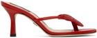 Blumarine Red Butterfly Thong Sandals