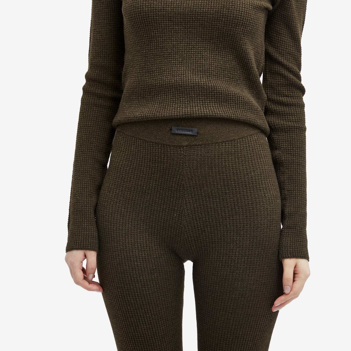 Fear of God ESSENTIALS Women's Waffle Leggings in Brown