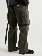 Moncler - Wide-Leg Stretch-Cotton Cargo Trousers - Gray